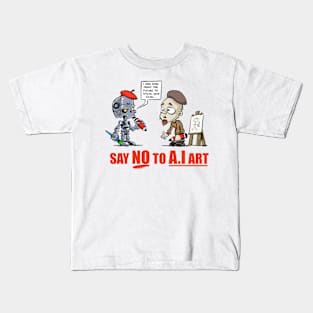 Say NO to AI art! Kids T-Shirt